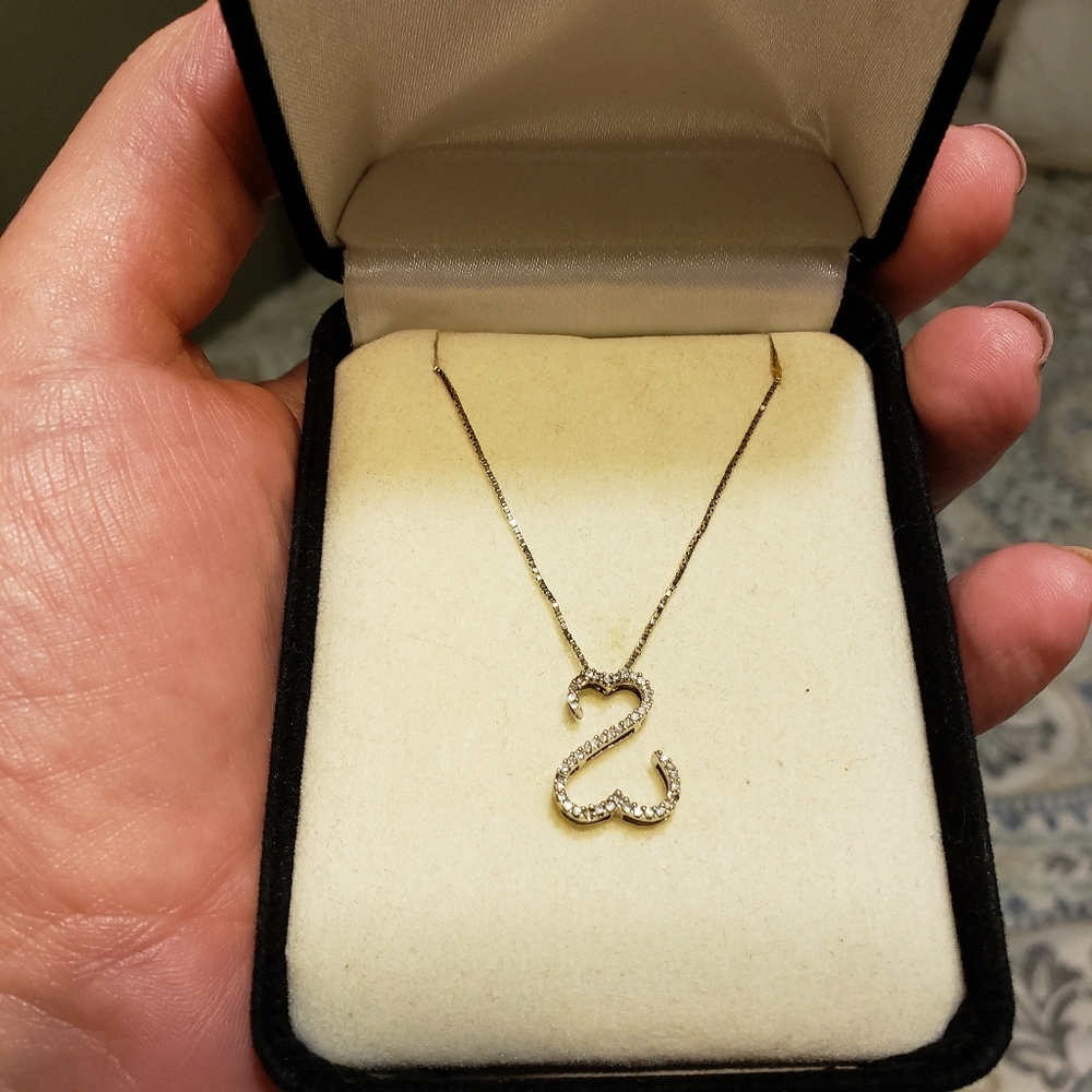 Open Hearts by Jane Seymour diamond pendant